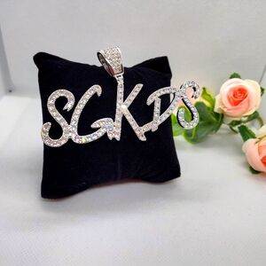 Initials SGKDS Beautiful Rhinestone Statement Pendant Bougie Bling